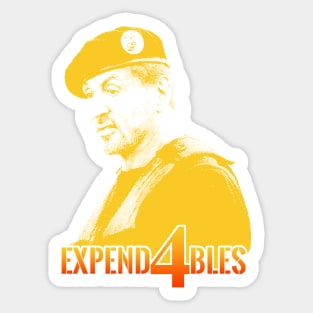 Expend4bles expandables 4 and sylvester stallone themed graphic design by ironpalette. Sticker